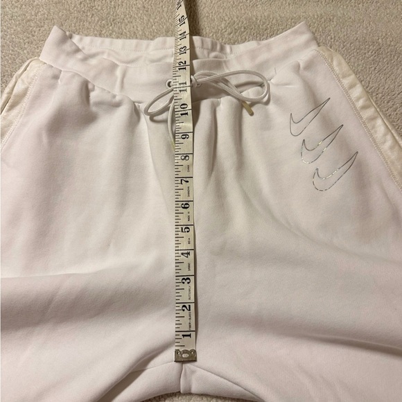 NIKE White Opal Fleece Oversized Joggers Sweat Pants Iridescent Swoosh - Picture 6 of 15